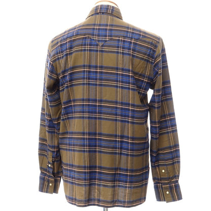 [New] Bagutta casual shirt
 Khaki olive x navy [Size M] [KAK] [A/W] [Condition rank N] [Men&