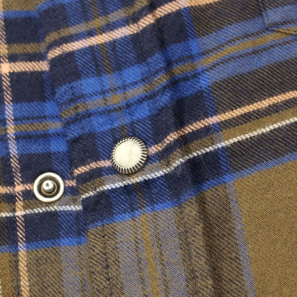 [New] Bagutta casual shirt
 Khaki olive x navy [Size M] [KAK] [A/W] [Condition rank N] [Men&
