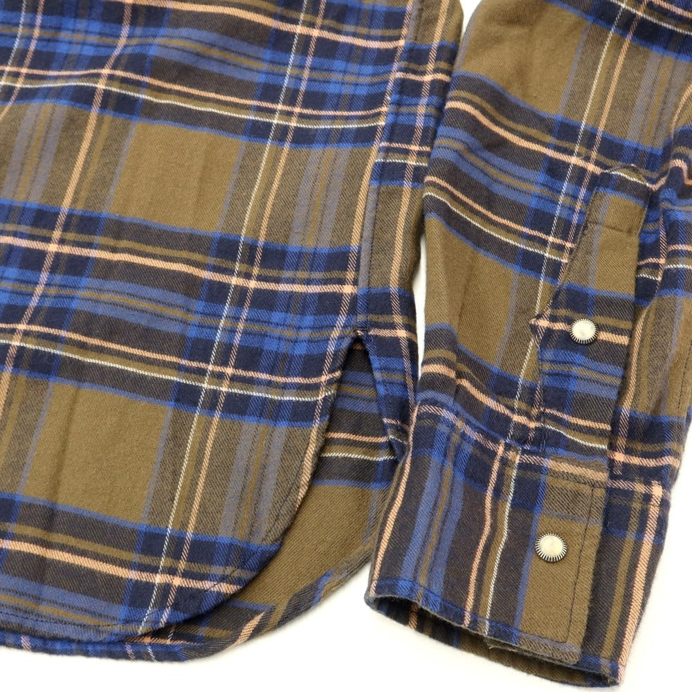 [New] Bagutta casual shirt
 Khaki olive x navy [Size M] [KAK] [A/W] [Condition rank N] [Men&