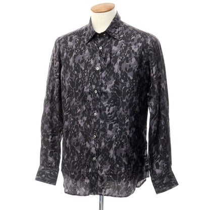 【新品アウトレット】バグッタ Bagutta カジュアルシャツ
 ブラックxグレー【サイズM】【BLK】【S/S】【状態ランクN-】【メンズ】
【769572】 CPD