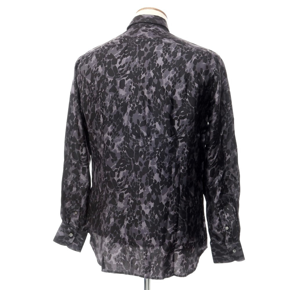 【新品アウトレット】バグッタ Bagutta カジュアルシャツ
 ブラックxグレー【サイズM】【BLK】【S/S】【状態ランクN-】【メンズ】
【769572】 CPD