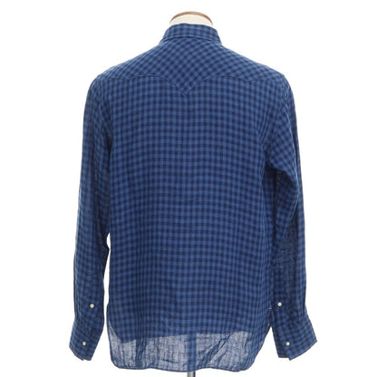 【新品】バグッタ Bagutta カジュアルシャツ
 ネイビー【サイズM】【NVY】【S/S】【状態ランクN】【メンズ】
【769571】 CPD
