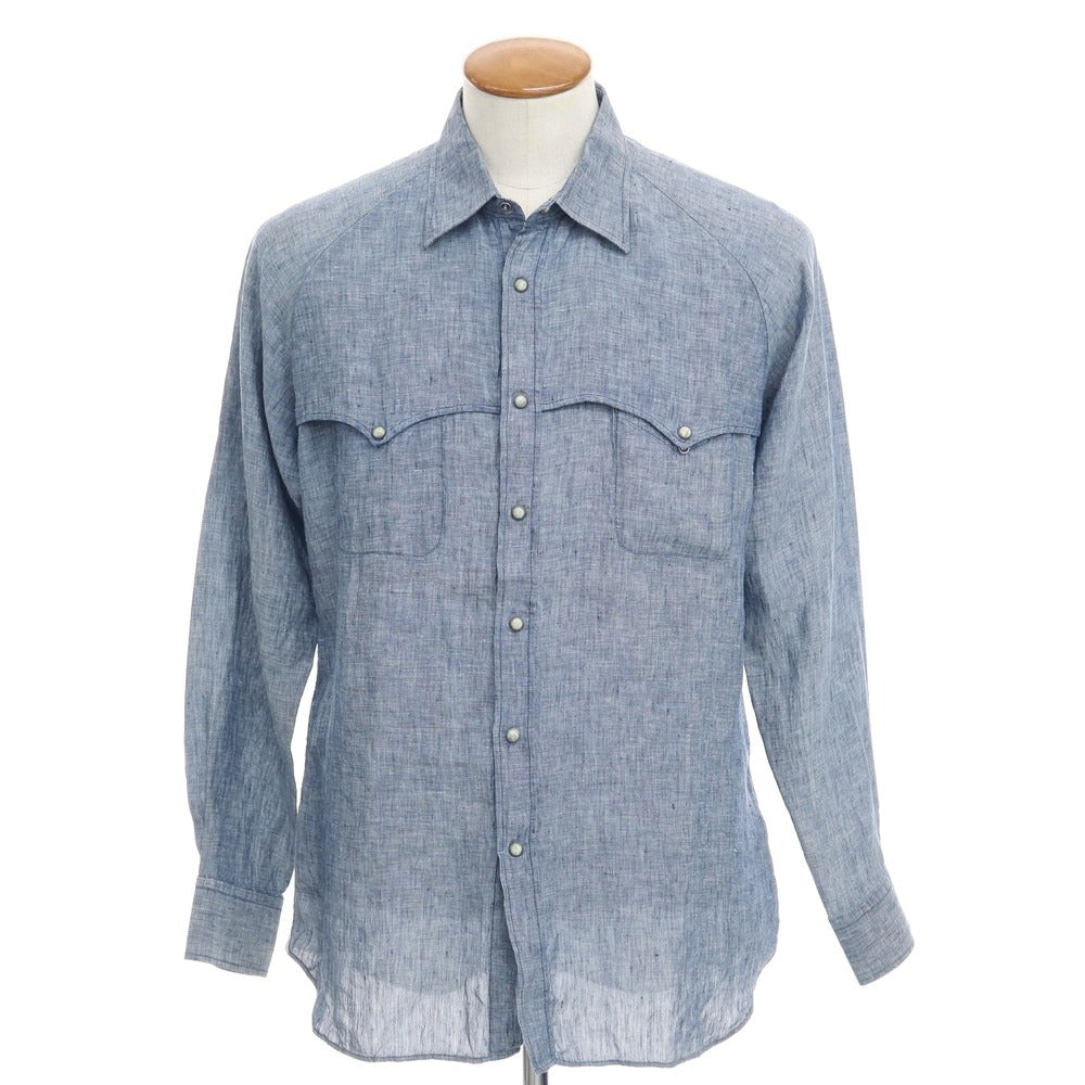 【新品アウトレット】バグッタ Bagutta カジュアルシャツ
 ネイビー【サイズ40】【NVY】【S/S】【状態ランクN-】【メンズ】
【769571】 CPD