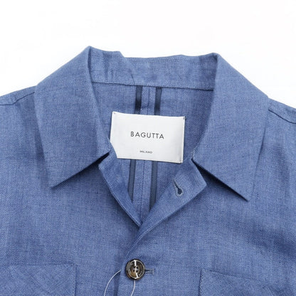 【新品】バグッタ Bagutta カジュアルシャツ
 ブルー系【サイズ50】【BLU】【S/S】【状態ランクN】【メンズ】
【769571】 CPD