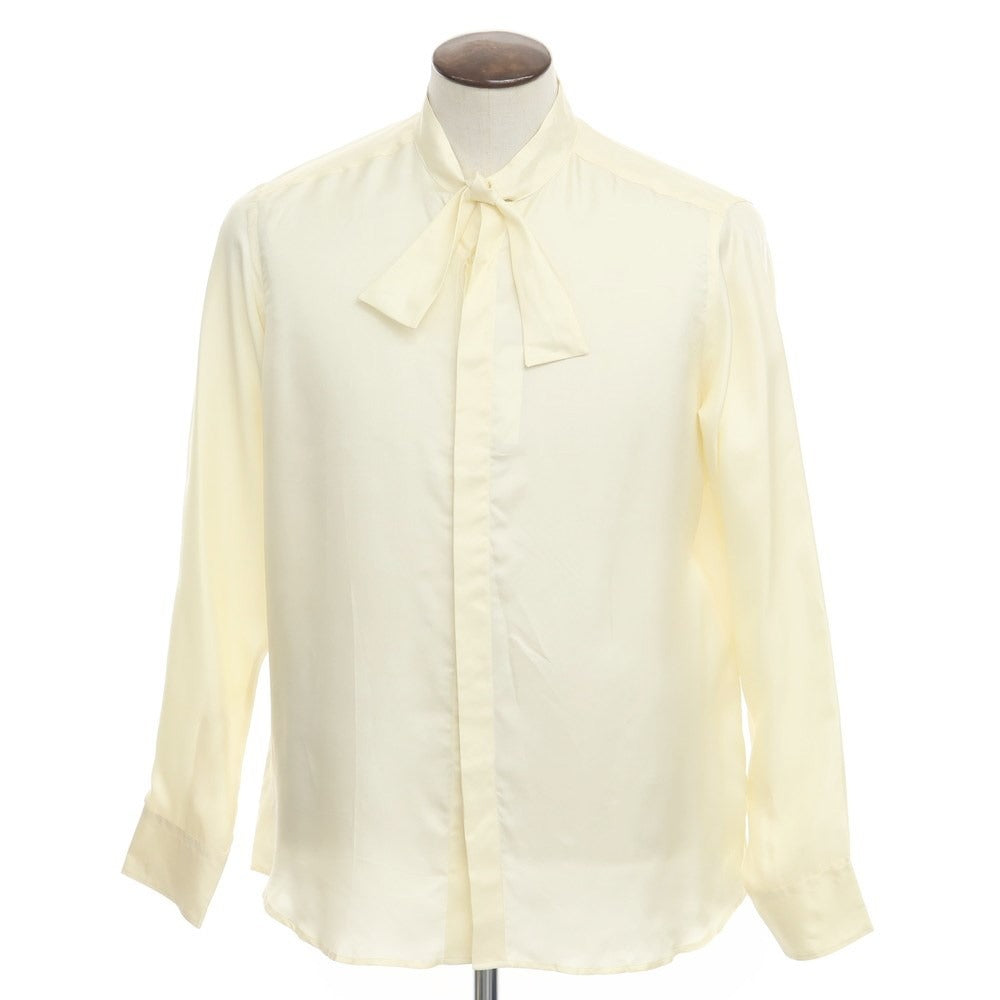 [New Outlet] Bagutta Silk Casual Shirt Cream Beige [Size 42] [BEI] [S/S] [Condition Rank N-] [Men&