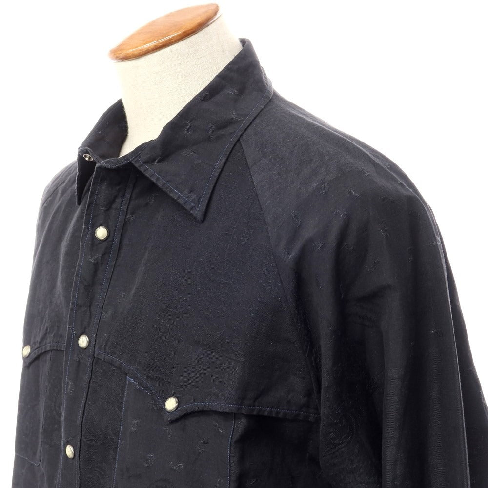【新品アウトレット】バグッタ Bagutta カジュアルシャツ
 ダークネイビー【サイズ40】【NVY】【S/S】【状態ランクN-】【メンズ】
【769585】 CPD