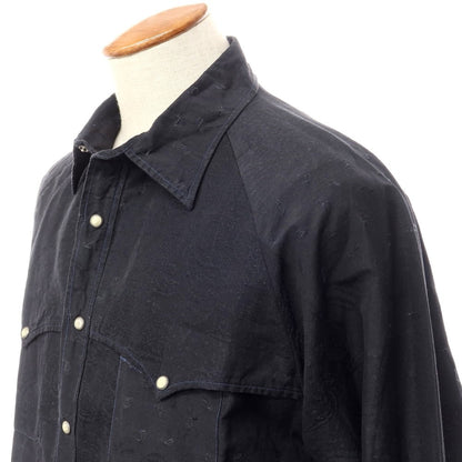 【新品アウトレット】バグッタ Bagutta カジュアルシャツ
 ダークネイビー【サイズ40】【NVY】【S/S】【状態ランクN-】【メンズ】
【769585】 CPD
