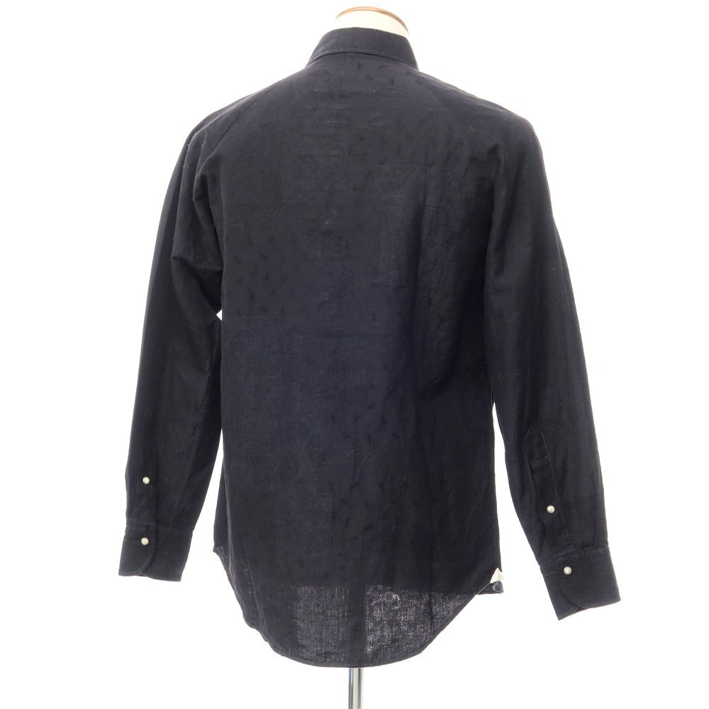 【新品アウトレット】バグッタ Bagutta カジュアルシャツ
 ダークネイビー【サイズ40】【NVY】【S/S】【状態ランクN-】【メンズ】
【769585】 CPD
