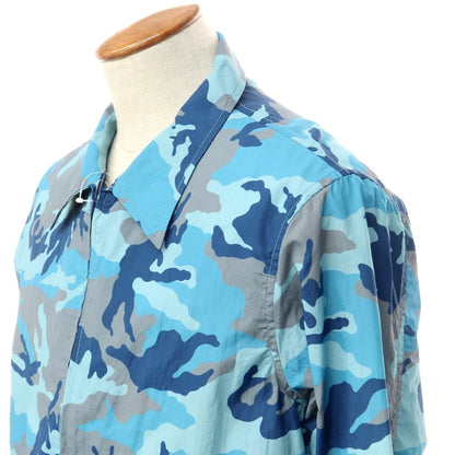 [Used] Bagutta Nylon Camouflage Swing Top Blouson Light Blue x Navy [Size M] [BLU] [S/S] [Condition Rank A] [Men&