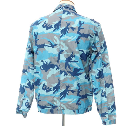 [Used] Bagutta Nylon Camouflage Swing Top Blouson Light Blue x Navy [Size M] [BLU] [S/S] [Condition Rank A] [Men&