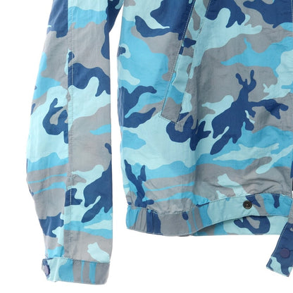 [Used] Bagutta Nylon Camouflage Swing Top Blouson Light Blue x Navy [Size M] [BLU] [S/S] [Condition Rank A] [Men&