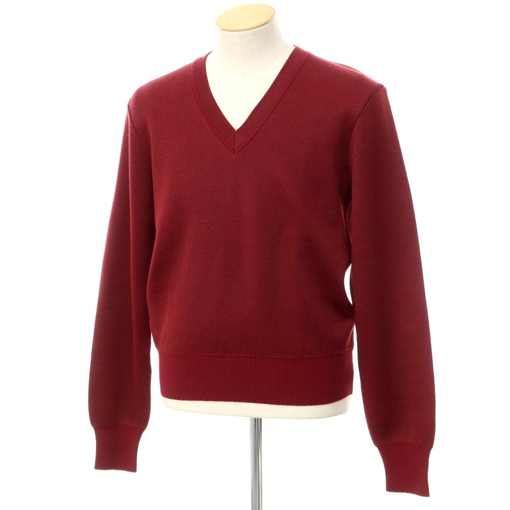 [Used] Bagutta Wool Rayon V-neck Knit Maroon [Size S] [RED] [A/W] [Condition Rank B] ​​[Men&