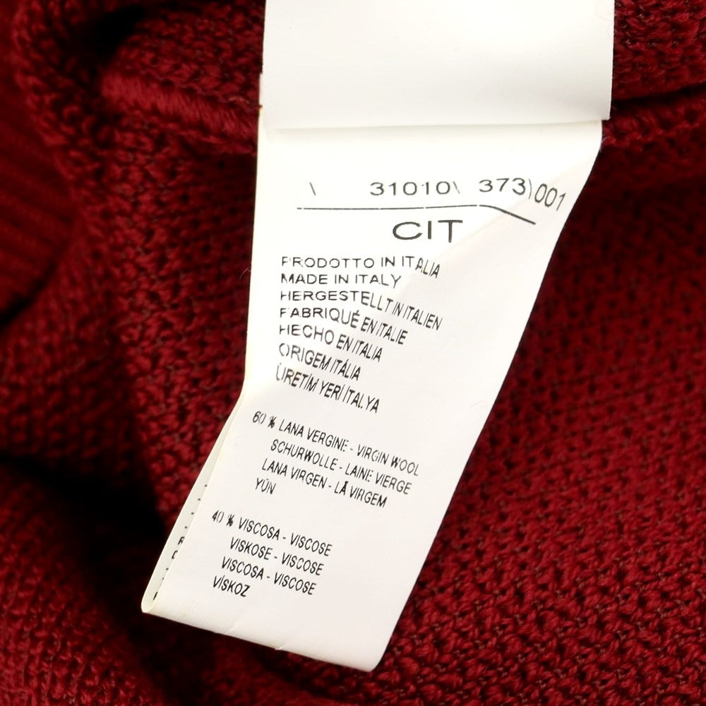 [Used] Bagutta Wool Rayon V-neck Knit Maroon [Size S] [RED] [A/W] [Condition Rank B] ​​[Men&