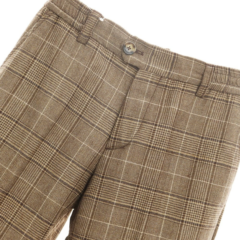 [New] PT TORINO ReWorked Wool Check Slacks Pants Brown [Size 30] [BRW] [A/W] [Condition Rank N] [Men&