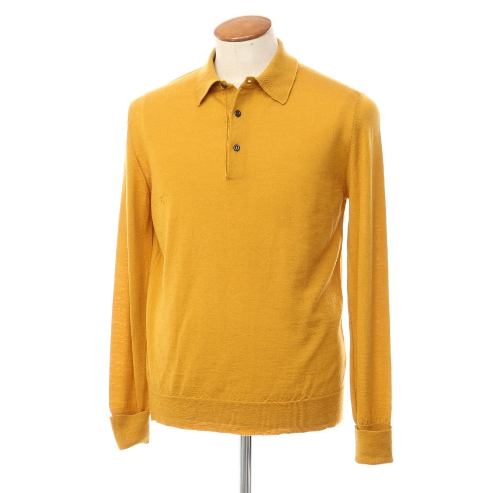 [Used] PT TORINO High gauge wool polo knit mustard color [Size 48] [YEL] [A/W] [Condition rank C] [Men&