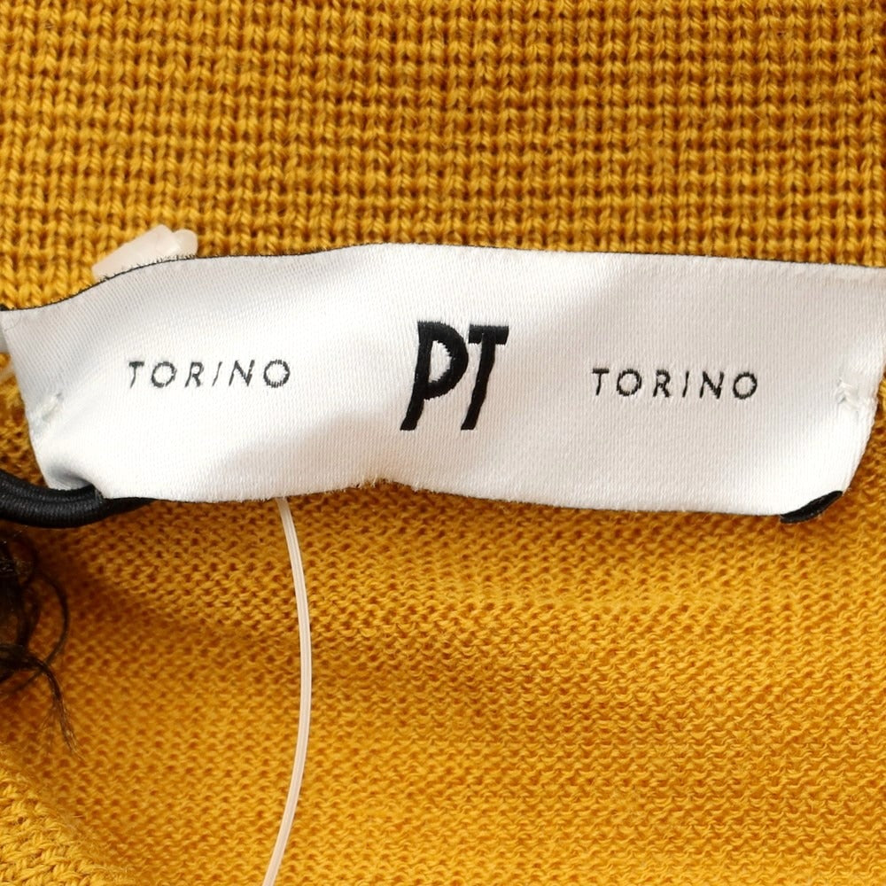 [Used] PT TORINO High gauge wool polo knit mustard color [Size 48] [YEL] [A/W] [Condition rank C] [Men&