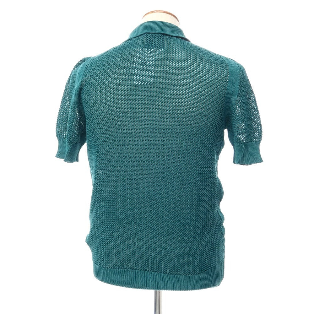 [New] PT TORINO Mid-gauge cotton rayon short-sleeve polo knit, green [Size 48] [GRN] [S/S] [Condition Rank N] [Men&