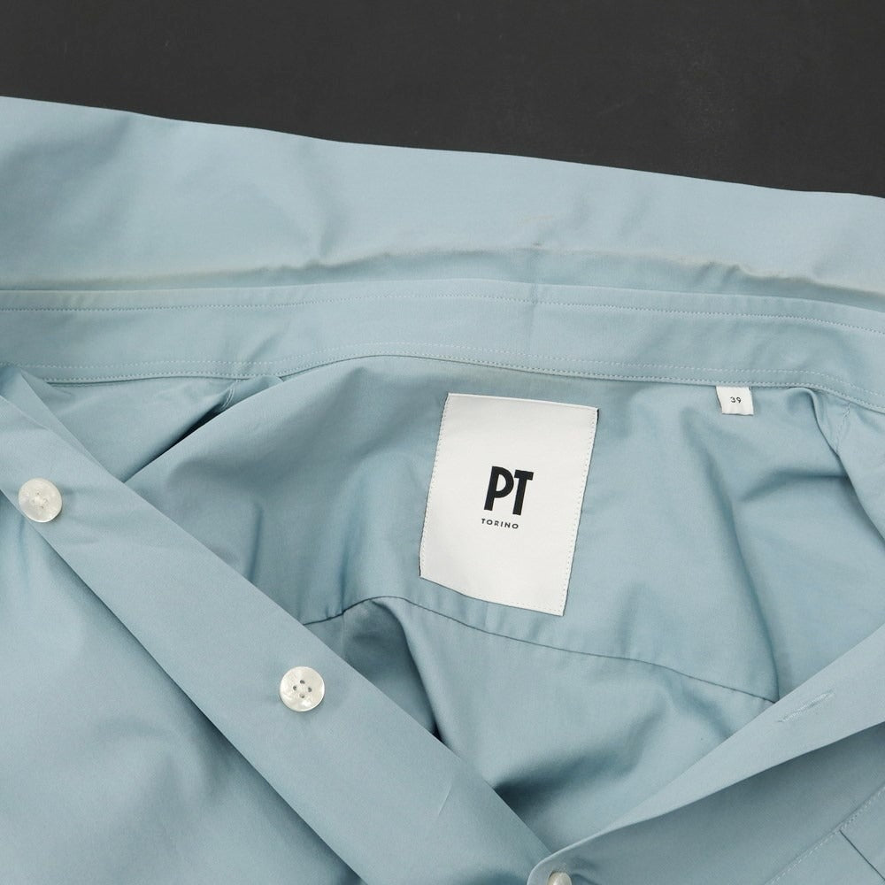 [Used] PT TORINO Cotton Wide Silhouette Short Sleeve Shirt Light Blue [Size 39] [BLU] [S/S] [Condition Rank C] [Men&