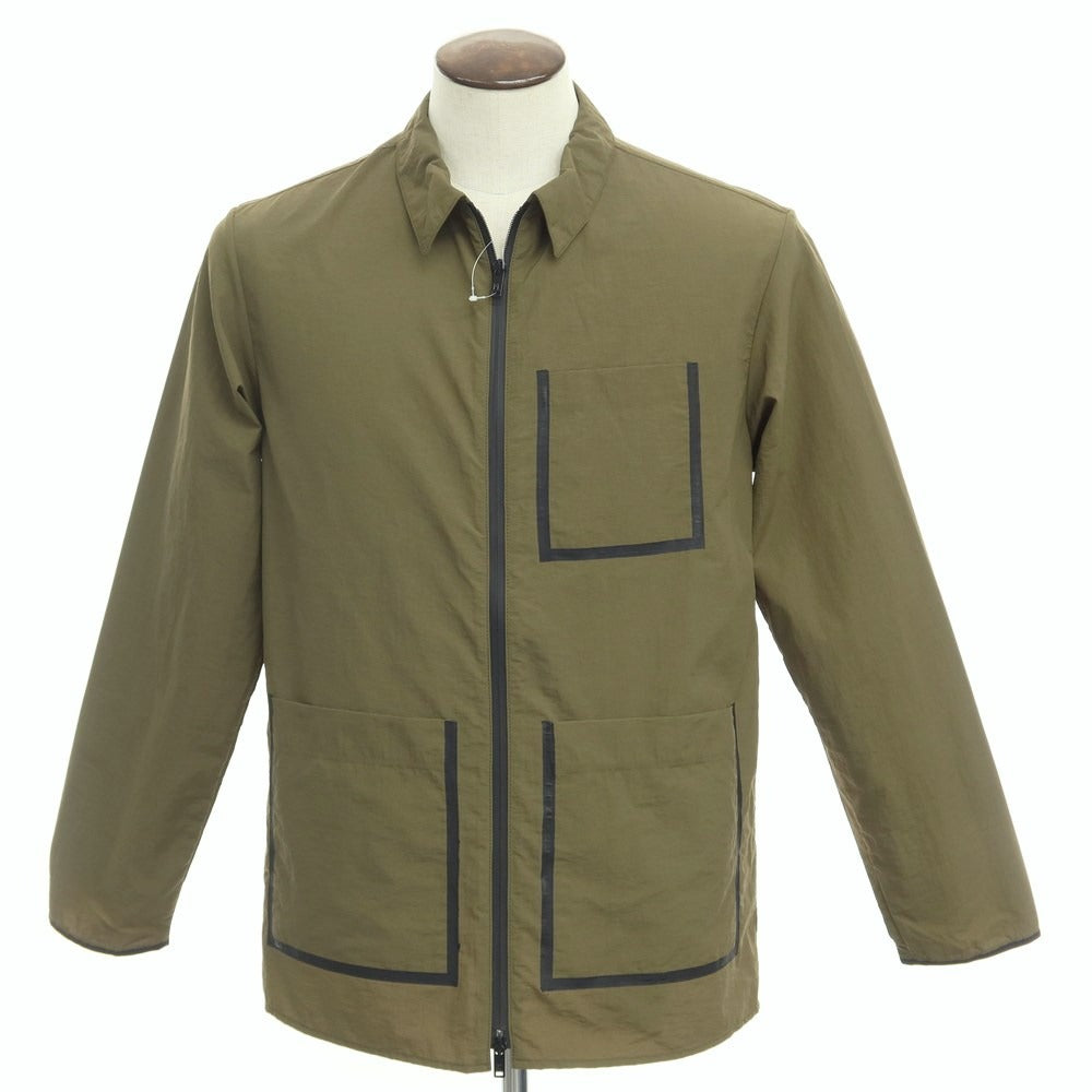 [New Outlet] PT TORINO Nylon Zip-up Shell Jacket Olive Green [Size 48] [GRN] [S/S] [Condition Rank N-] [Men&