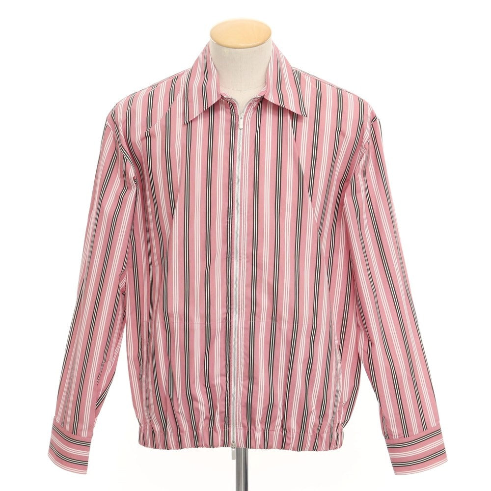 [New] PT TORINO Cotton Stripe Swing Top Blouson Pink x White x Black [Size 38] [PNK] [S/S] [Condition Rank N] [Men&