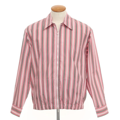 [New] PT TORINO Cotton Stripe Swing Top Blouson Pink x White x Black [Size 39] [PNK] [S/S] [Condition Rank N] [Men&