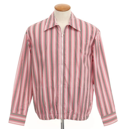 [New] PT TORINO Cotton Stripe Swing Top Blouson Pink x White x Black [Size 40] [PNK] [S/S] [Condition Rank N] [Men&