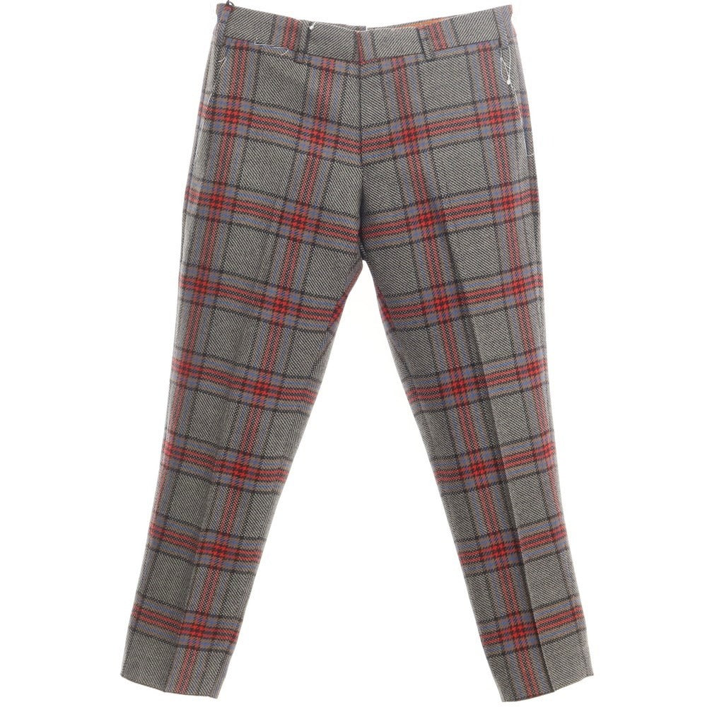 [New] PT TORINO Casual Slacks
 Gray x Brown x Red [Size 48] [GRY] [A/W] [Condition Rank N] [Men&
