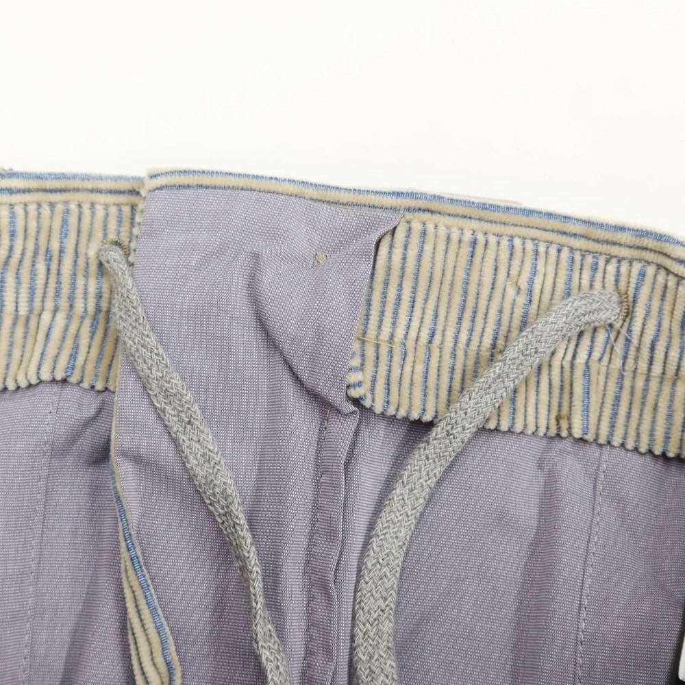 [New] PT TORINO Cotton Wide Ribbed Corduroy Pants Slacks Beige x Blue [Size 48] [BEI] [A/W] [Condition Rank N] [Men&