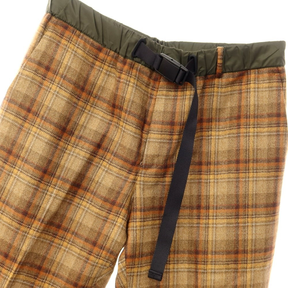 [New] PT TORINO Wool Check Easy Slacks Pants Orange Brown [Size 46] [BRW] [A/W] [Condition Rank N] [Men&