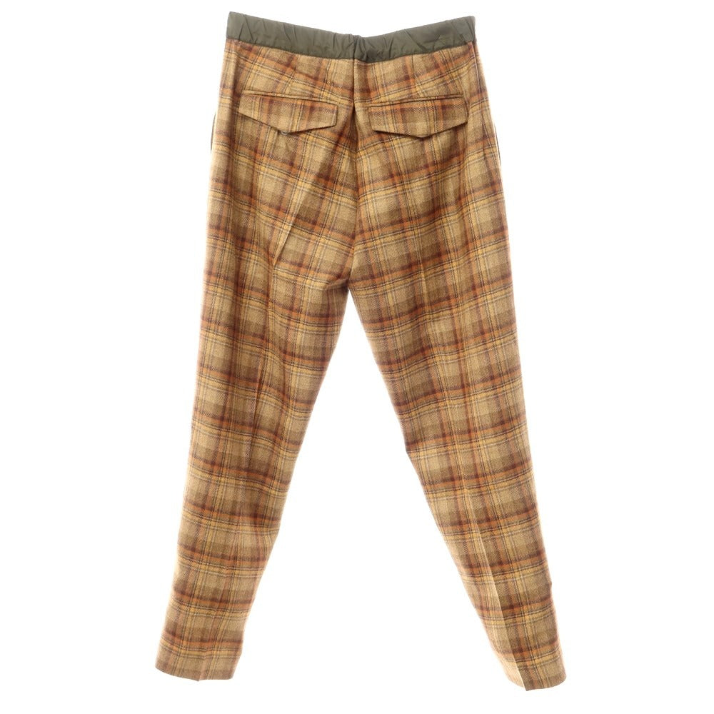 [New] PT TORINO Wool Check Easy Slacks Pants Orange Brown [Size 46] [BRW] [A/W] [Condition Rank N] [Men&