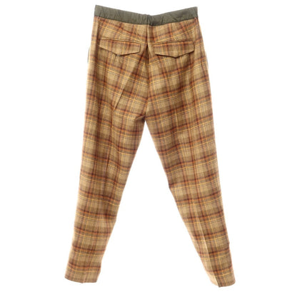 [New] PT TORINO Wool Check Easy Slacks Pants Orange Brown [Size 46] [BRW] [A/W] [Condition Rank N] [Men&