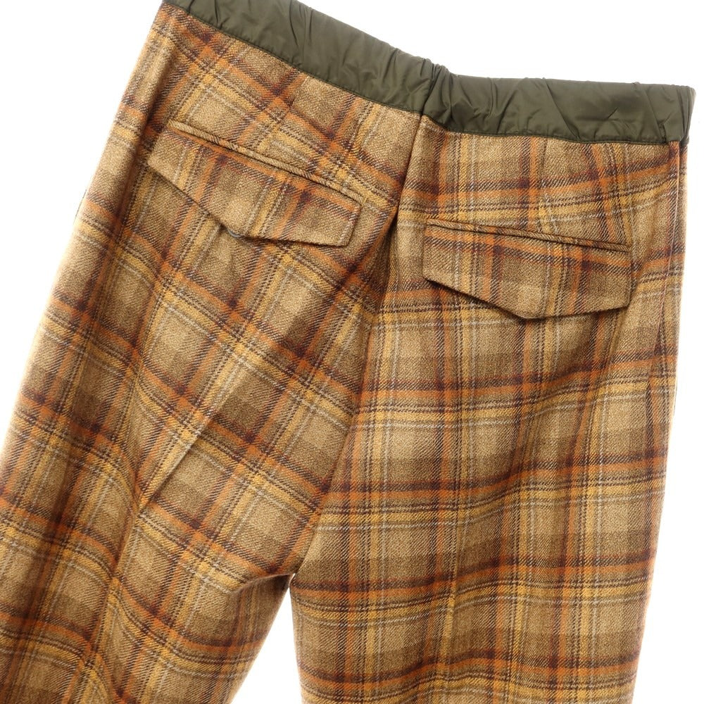 [New] PT TORINO Wool Check Easy Slacks Pants Orange Brown [Size 46] [BRW] [A/W] [Condition Rank N] [Men&