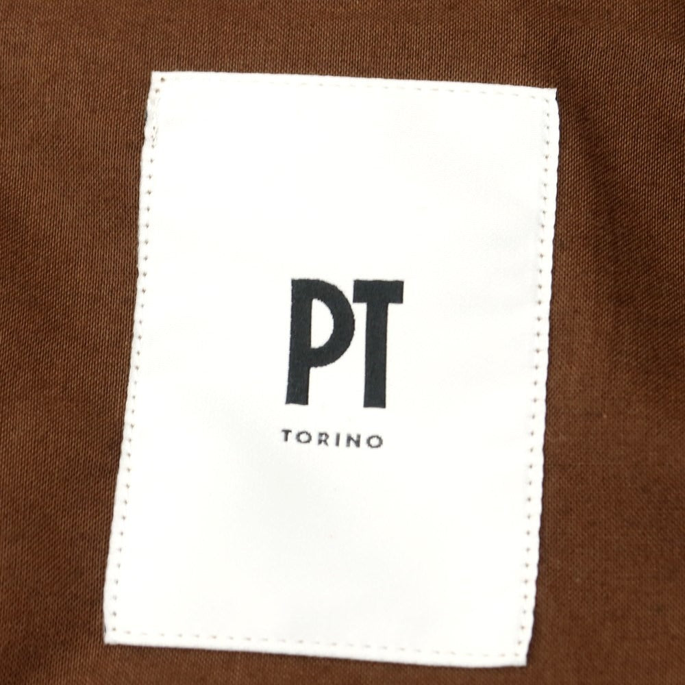 [New] PT TORINO Wool Check Dress Slacks Pants Brown x Gray [Size 48] [BRW] [A/W] [Condition Rank N] [Men&