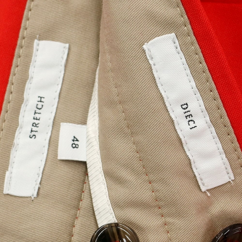 [New] PT TORINO Edge Stretch Wool Casual Slacks Pants Red [Size 48] [RED] [S/S] [Condition Rank N] [Men&