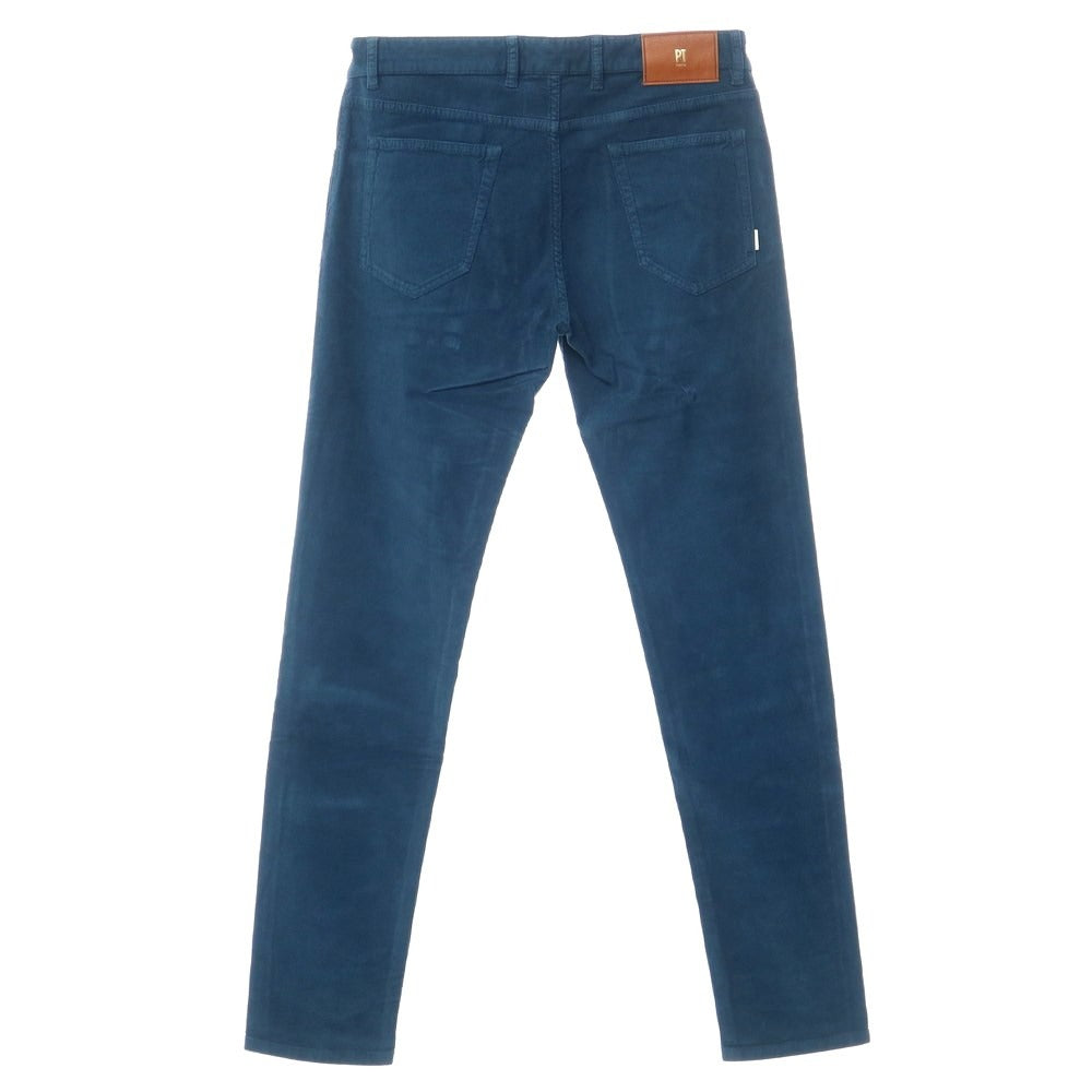 [New] PT TORINO DENIM SWING Cotton Corduroy 5 Pocket Pants Dark Peacock [Size 34] [BLU] [A/W] [Condition Rank N] [Men&