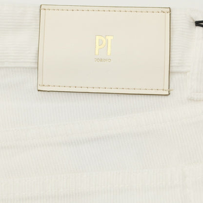 [New Outlet] PT TORINO DENIM SWING Cotton Corduroy 5 Pocket Pants Off White [Size 33] [WHT] [A/W] [Condition Rank N-] [Men&