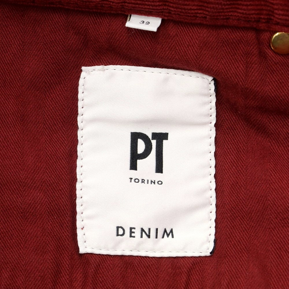 [New] PT TORINO DENIM SWING Cotton Corduroy 5 Pocket Pants Light Bordeaux [Size 32] [RED] [A/W] [Condition Rank N] [Men&