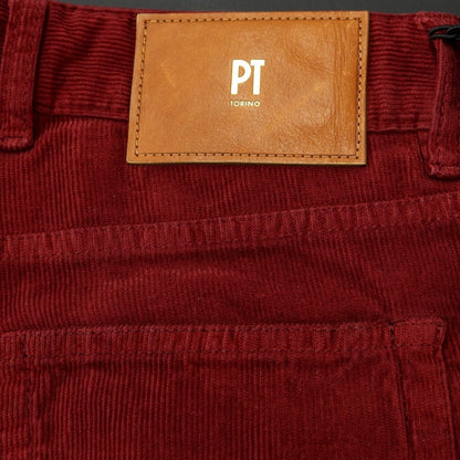 [New] PT TORINO DENIM SWING Cotton Corduroy 5 Pocket Pants Light Bordeaux [Size 32] [RED] [A/W] [Condition Rank N] [Men&