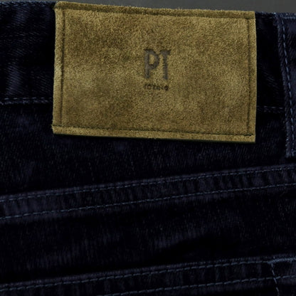 [New] PT TORINO DENIM SWING Cotton Rayon Velour 5 Pocket Pants Navy [Size 32] [NVY] [A/W] [Condition Rank N] [Men&
