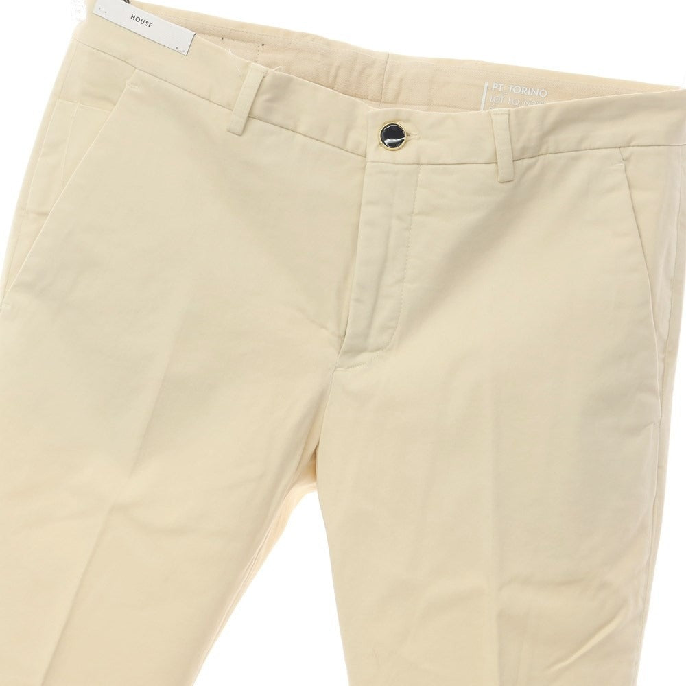 【新品アウトレット】ピーティートリノ デニム PT TORINO DENIM HOUSE コットン カジュアルスラックス パンツ ライトクリームベージュ【サイズ31】【BEI】【S/S/A/W】【状態ランクN-】【メンズ】【769385】