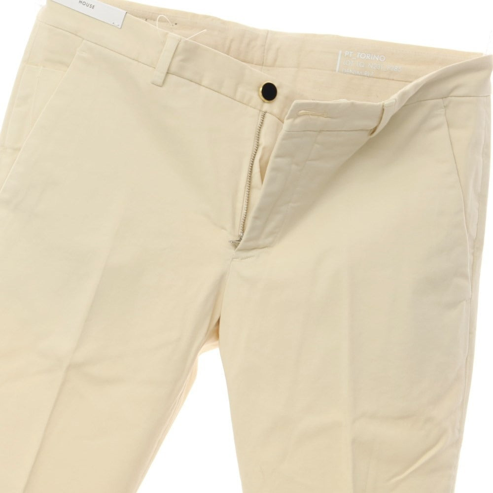 【新品アウトレット】ピーティートリノ デニム PT TORINO DENIM HOUSE コットン カジュアルスラックス パンツ ライトクリームベージュ【サイズ31】【BEI】【S/S/A/W】【状態ランクN-】【メンズ】【769385】