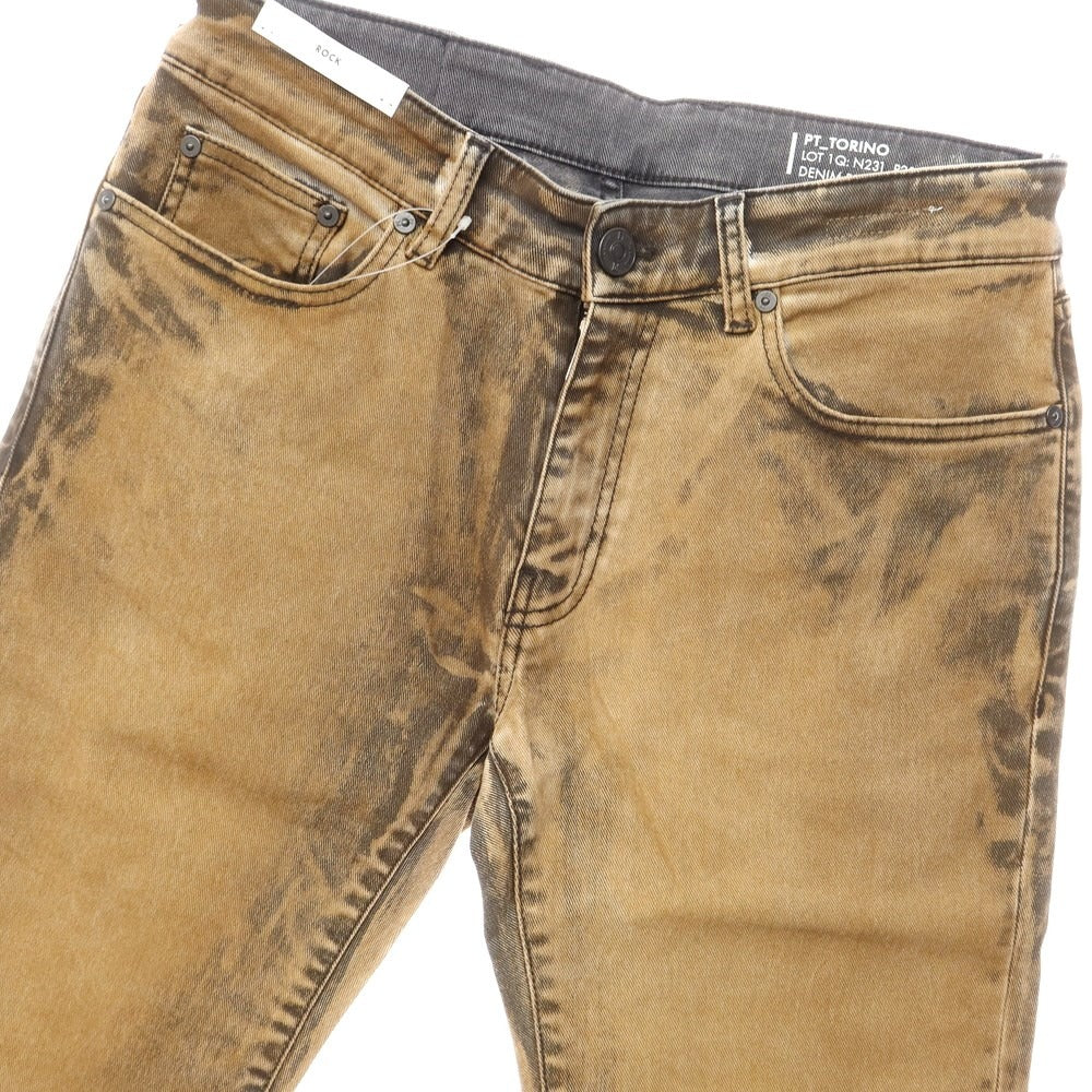 【新品】ピーティートリノ デニム PT TORINO DENIM ROCK デニムパンツ
 ブラウン【サイズ32】【BRW】【S/S/A/W】【状態ランクN】【メンズ】
【769582】 CPD
