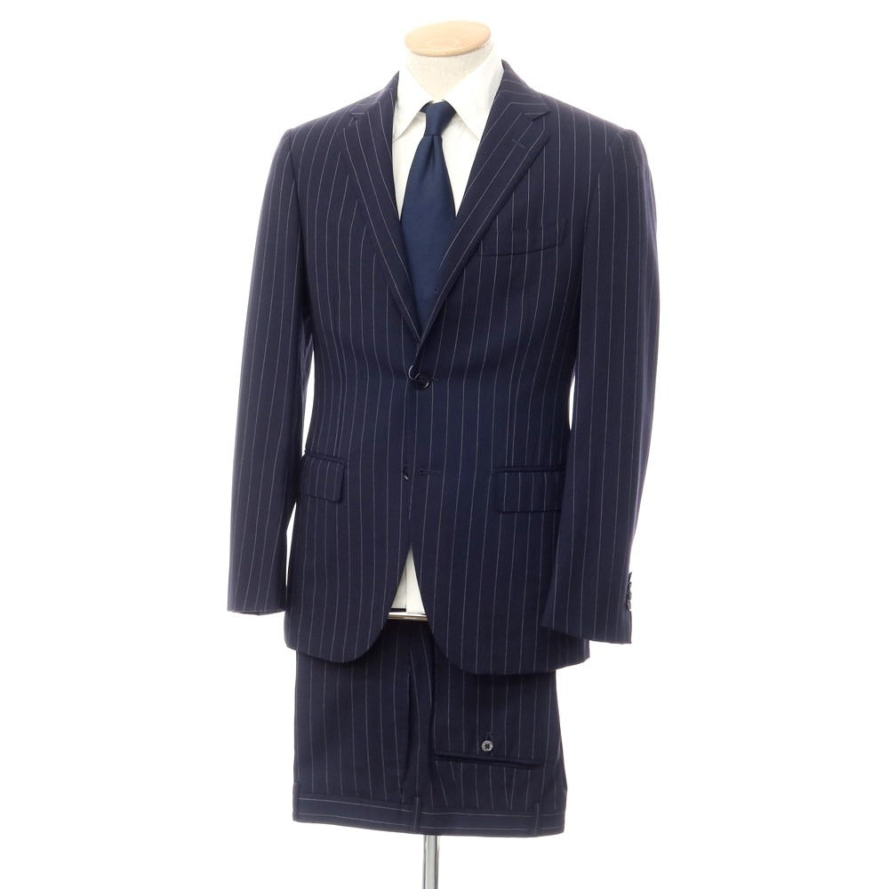 [Used] BEAMS F Wool Stripe 3-Button Suit Navy x White [Size 93] [NVY] [S/S] [Condition Rank B] ​​[Men&