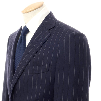 [Used] BEAMS F Wool Stripe 3-Button Suit Navy x White [Size 93] [NVY] [S/S] [Condition Rank B] ​​[Men&