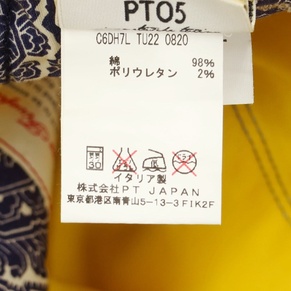 [Used] PT05 BEETLE stretch cotton 5 pocket pants, yellow [size 28] [YEL] [S/S] [Condition rank B] ​​[Men&