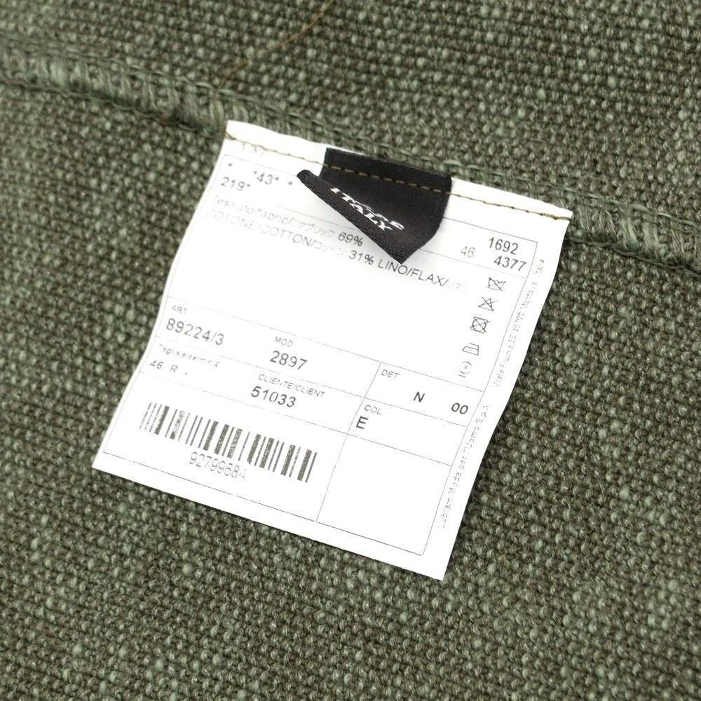 [Used] LBM1911 Cotton Linen Jersey Jacket Olive Green [Size 46] [GRN] [S/S] [Condition Rank B] ​​[Men&