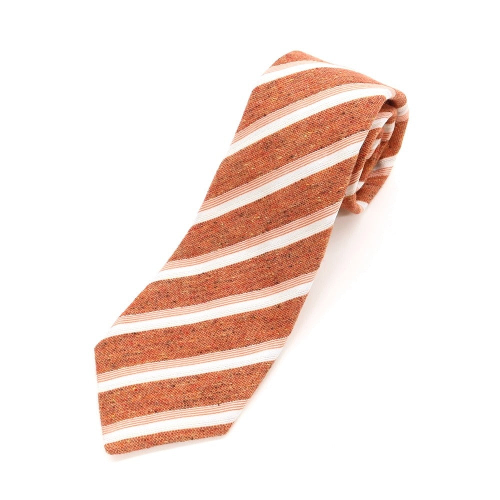 【中古】キートン Kiton ストライプ柄ネクタイ
 オレンジxホワイト【ORG】【A/W】【状態ランクB】【メンズ】
【769882】 APD