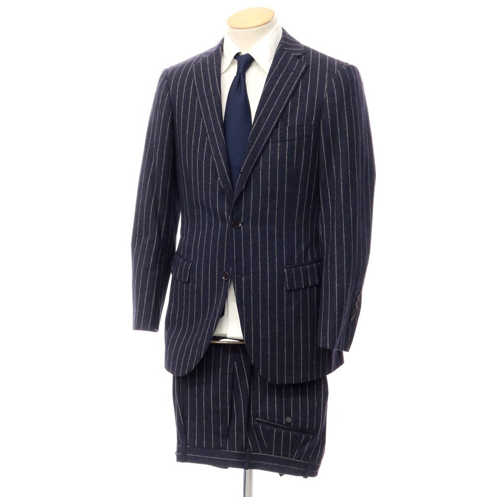 [Used] Ring Jacket, Wool Striped 3-Button Suit, Navy x Off-White [Size not listed (S size)] [NVY] [A/W] [Condition Rank D] [Men&