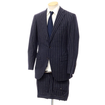 [Used] Ring Jacket, Wool Striped 3-Button Suit, Navy x Off-White [Size not listed (S size)] [NVY] [A/W] [Condition Rank D] [Men&