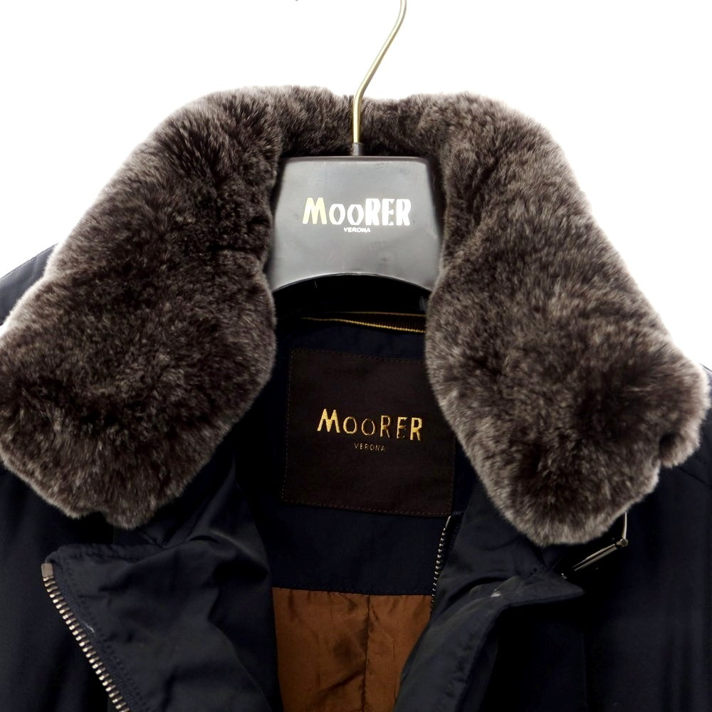 [Used] MOORER MORRIS KM polyester fur down coat, dark navy [size 48] [NVY] [A/W] [Condition rank B] ​​[Men&